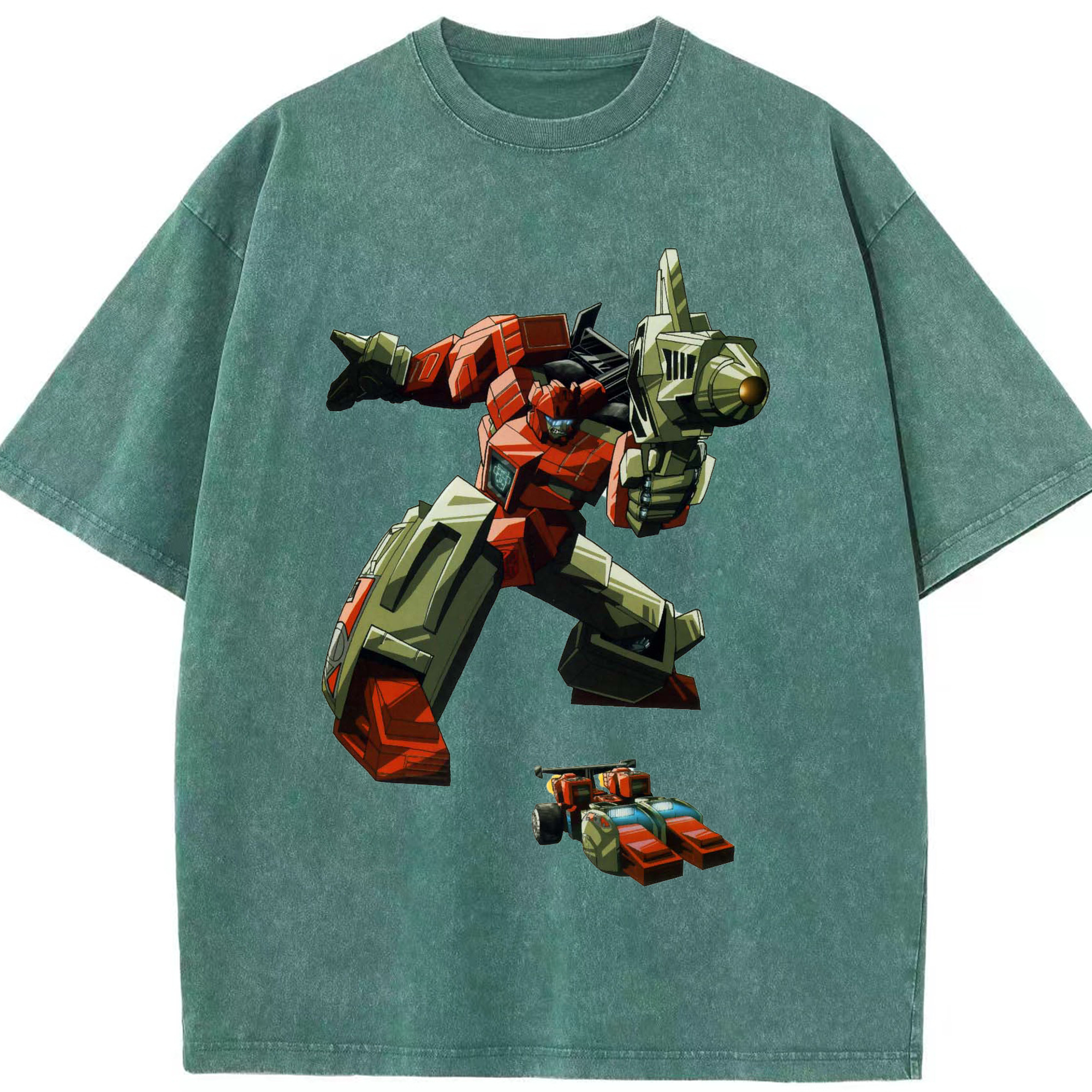 （画像用）  綿100% ヴィンテージ風 半袖Tシャツ（フロントプリント）
